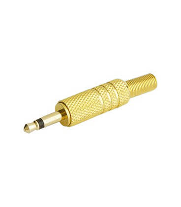 Jack macho de 3'5 mm.Dorado