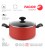 OLLA MAXIMA+TAPA 24CM ROJA ALUMINIO