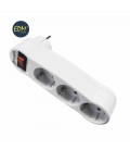 CLAVIJA TRIPLE CON INTERRUPTOR 4,8MM