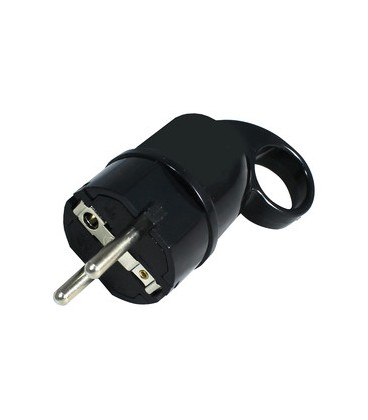 CLAVIJA SCHUCO 4,8mm 16A NEGRO CON ANILL