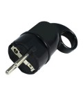 CLAVIJA SCHUCO 4,8mm 16A NEGRO CON ANILL