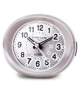 DESPERTADOR LUZ LED Y SNOOZE BLANCO