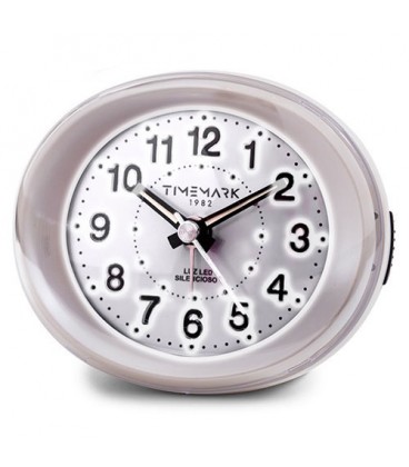 DESPERTADOR LUZ LED Y SNOOZE BLANCO
