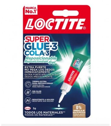 LOCTITE SUPERGLUE-3 GEL REPOSICIONABLE 3