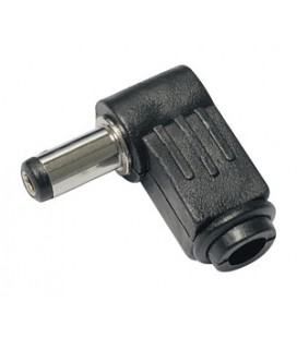 Conector alimentación macho acodado 2,1