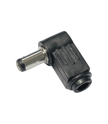 Conector alimentación macho acodado 2,1