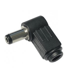 Conector alimentación macho acodado 2.5