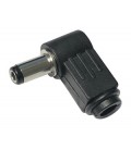 Conector alimentación macho acodado 2.5