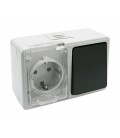 COMMUTADOR+BASE T/TL ESTANCO IP54
