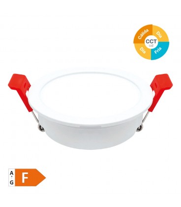Aro redondo empotrable 7W CCT BL