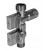 Llave esc.doble salida 1/2"x1/2"x3/8"