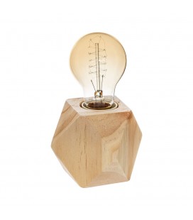 E27 LAMPARA DE MESA MADERA (BOMBILLA NO)