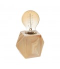 E27 LAMPARA DE MESA MADERA (BOMBILLA NO)