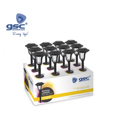 ESTACA JARDIN SOLAR BOUQUET NEGRO
