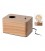LÁMPARA CON BASE DE MADERA 16X10X9CM