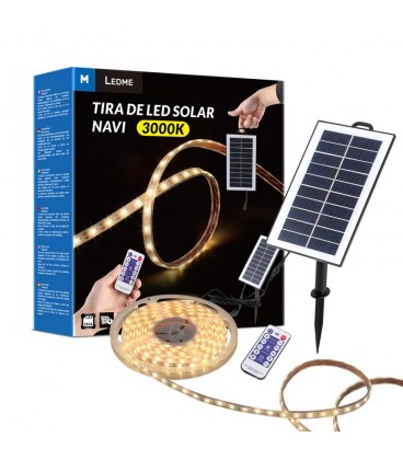 Pack Tira de Led Solar 3000K 5M