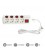 BASE MULTIPLE 4 TOMAS Y 4 INTERRUPTORES 