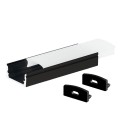 Perfil 2M Led superficie 12mm Negro