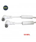 PROL. TV VIDEO ACODADA CON FILTRO 10M BL