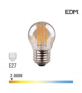 ESFERICA LED FILAM. 4W E27 CRISTAL VI