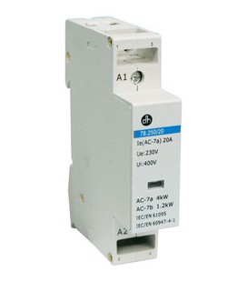 Contactor de dos polos. MAX. 20A