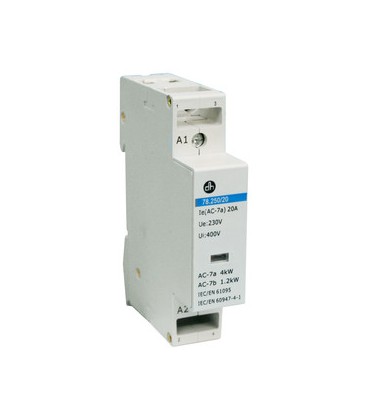 Contactor de dos polos. MAX. 20A