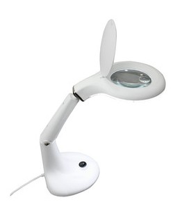 Lupa bifocal de sobremesa con LEDs. 10W.