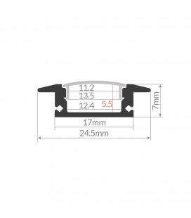 PERFIL EMPOTRAR 2M 12mm