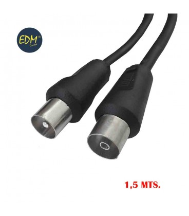 PROLONGACION TV-VIDEO 9,5MM 1,5M NEGRA