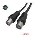 PROLONGACION TV-VIDEO 9,5MM 1,5M NEGRA