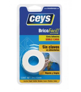 CEYS CINTA ADHESIVA DOBLE CARA BRICOFÁCI