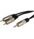 OFC JACK 3.5mm STEREO - 2xRCA MACHO, 5m