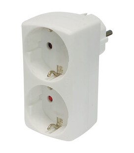 ADAPTADOR 2 BASES SCHUKO PARED