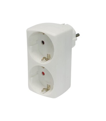 ADAPTADOR 2 BASES SCHUKO PARED