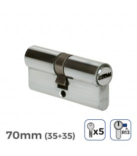 BOMBIN NIQUEL 70MM (35+35MM) LEVA CORTA 