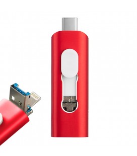 Pen Drive USB x32 GB COOL (3 en 1) Light