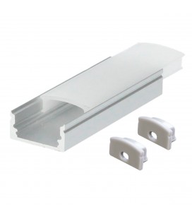 Perfil 2M Led superficie 12mm Gris