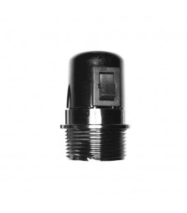 PORTALAMPARAS E-27 CON INTERRUPTOR NEGRO