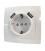 BASE SCHUCKO+2 USB EMPOTRAR