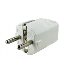 Clavija bipolar c/toma tierra 16A.BLANCA