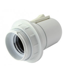 Portalámparas E27 baquelita c/int.Blanco