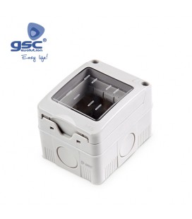 Caja superficie 2 modulos con tapa IP55