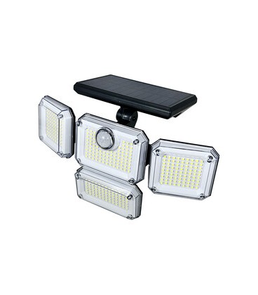 Aplique solar Led. 4 focos.