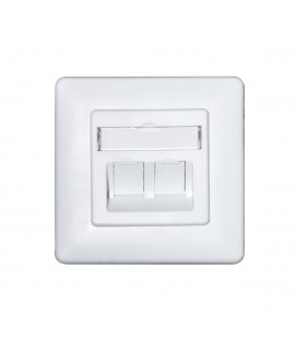 Carátula frontal RJ45 2 tomas