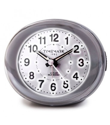DESPERTADOR LUZ LED Y SNOOZE GRIS