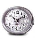 DESPERTADOR LUZ LED Y SNOOZE PLATA