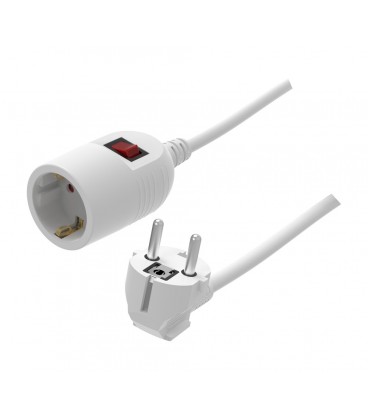 Prolongador 2m 16A Interruptor Blanco