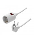 Prolongador 2m 16A Interruptor Blanco