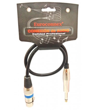XLR HEM.- 6,35 MONO MA., 0,5m