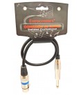 XLR HEM.- 6,35 MONO MA., 0,5m